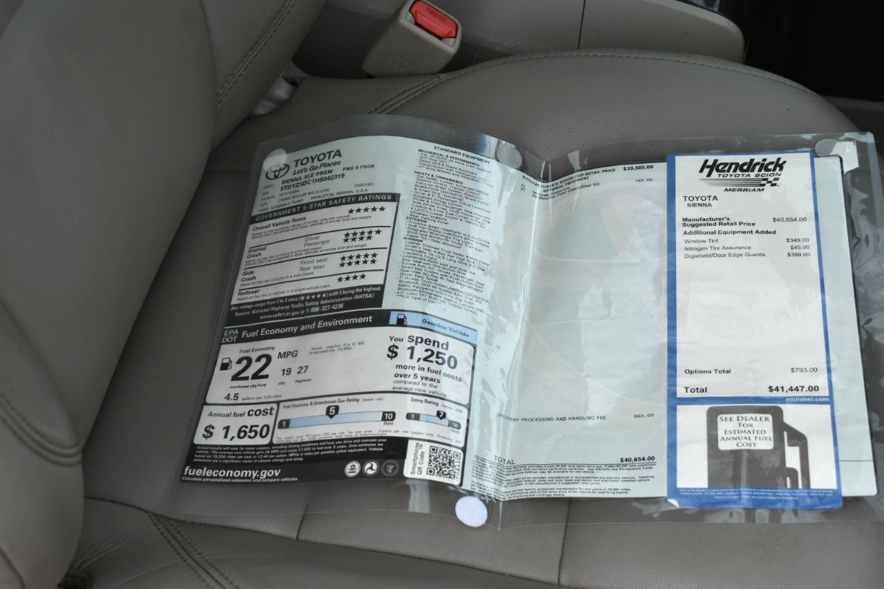 Toyota Sienna Limited Premium 7-Passenger 2017