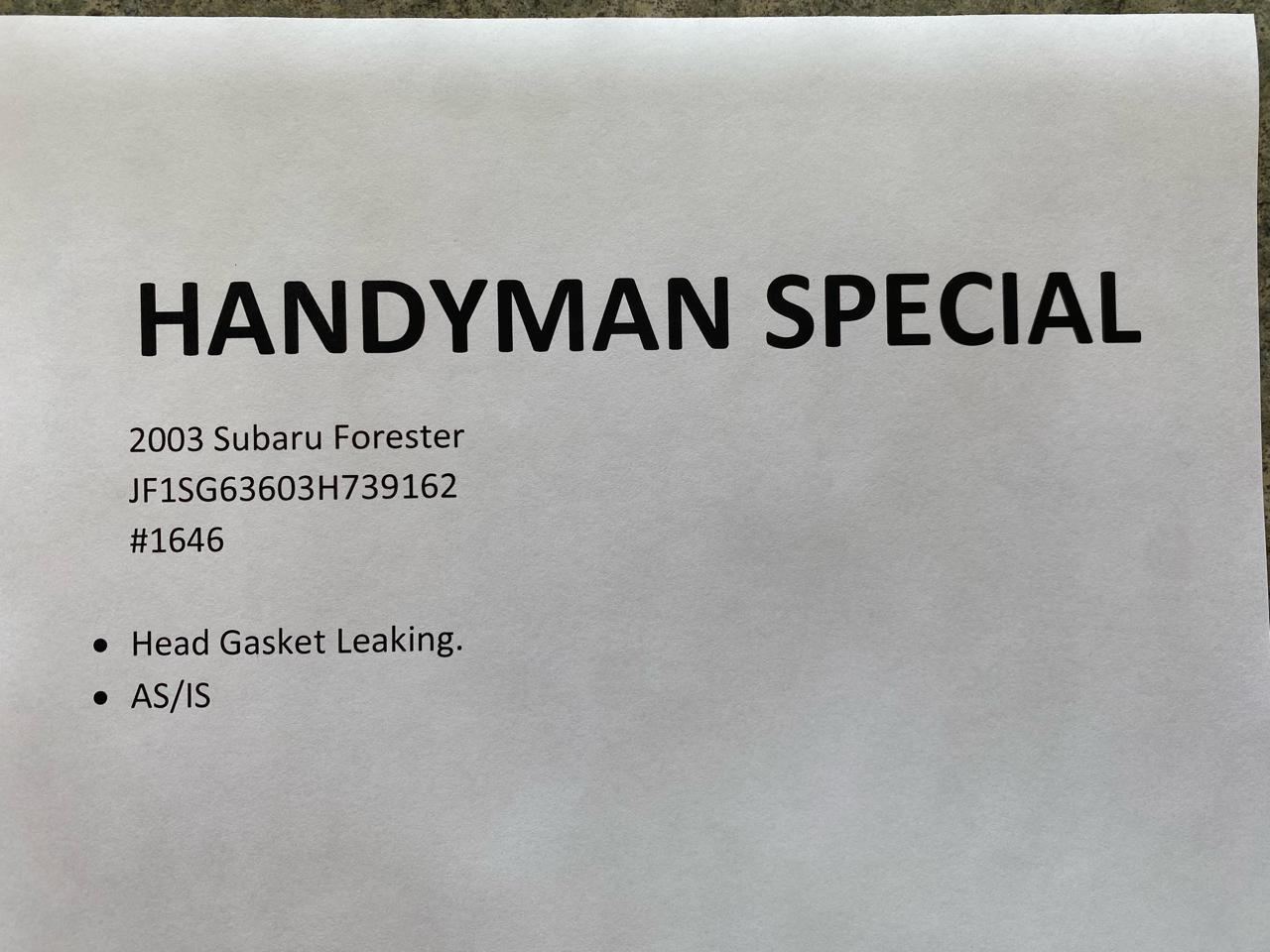 Subaru Forester 2.5 X 2003