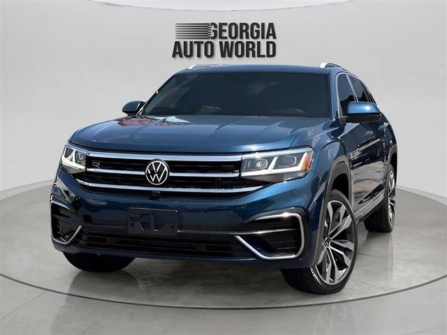 Blue 2021 Volkswagen Atlas Cross Sport SUV / Crossover All-Wheel Drive Automatic