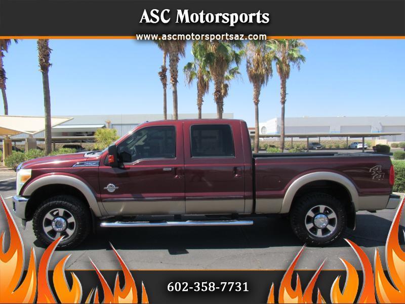 Red (Maroon) 2011 Ford F-250 Super Duty Pickup Truck Four-Wheel Drive Automatic