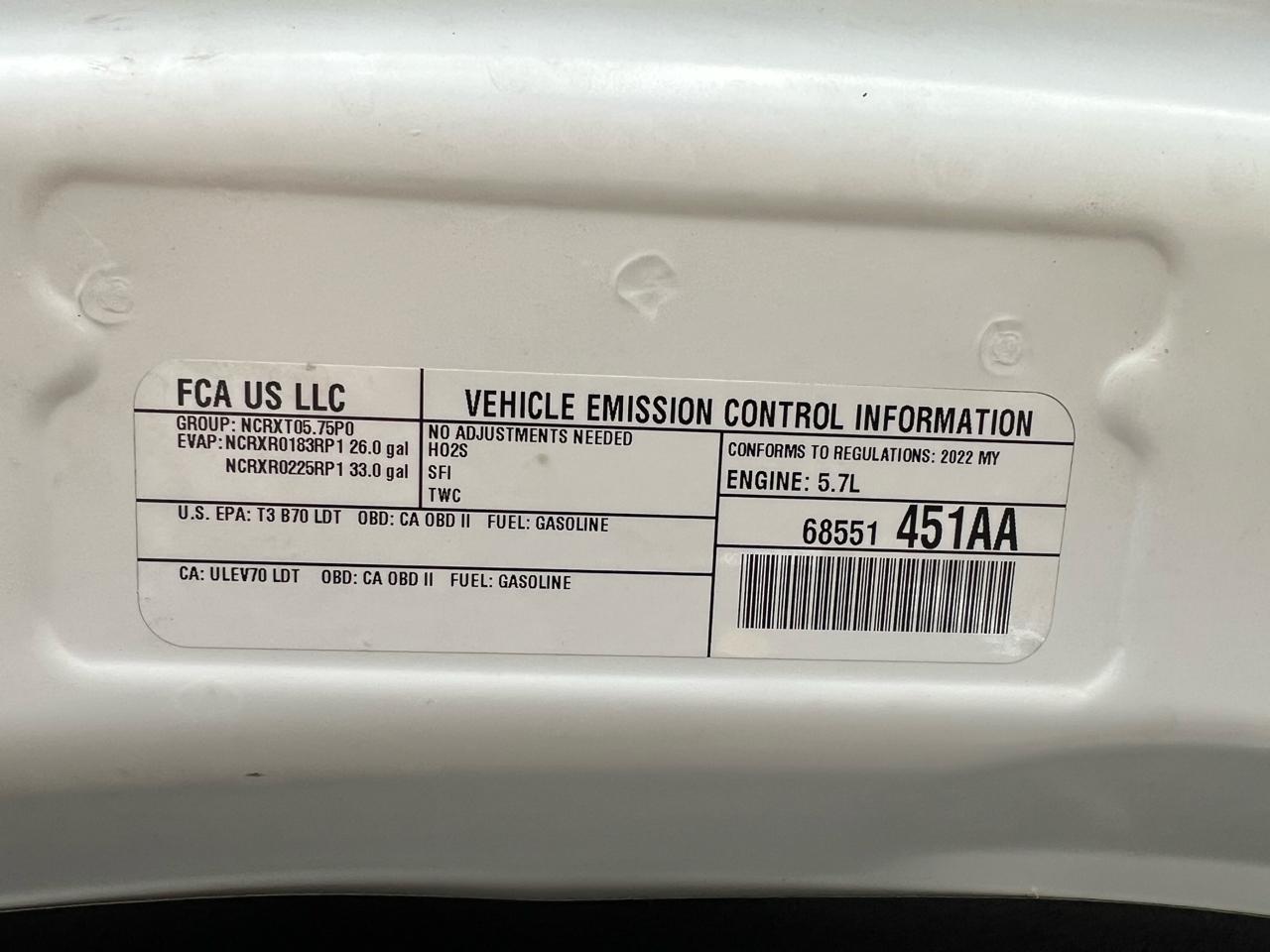 RAM 1500 Big Horn 4x2 Crew Cab 5'7" Box 2022