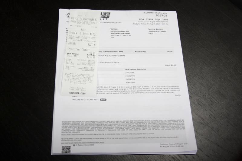 Volkswagen Golf TDI SEL 6A 2015