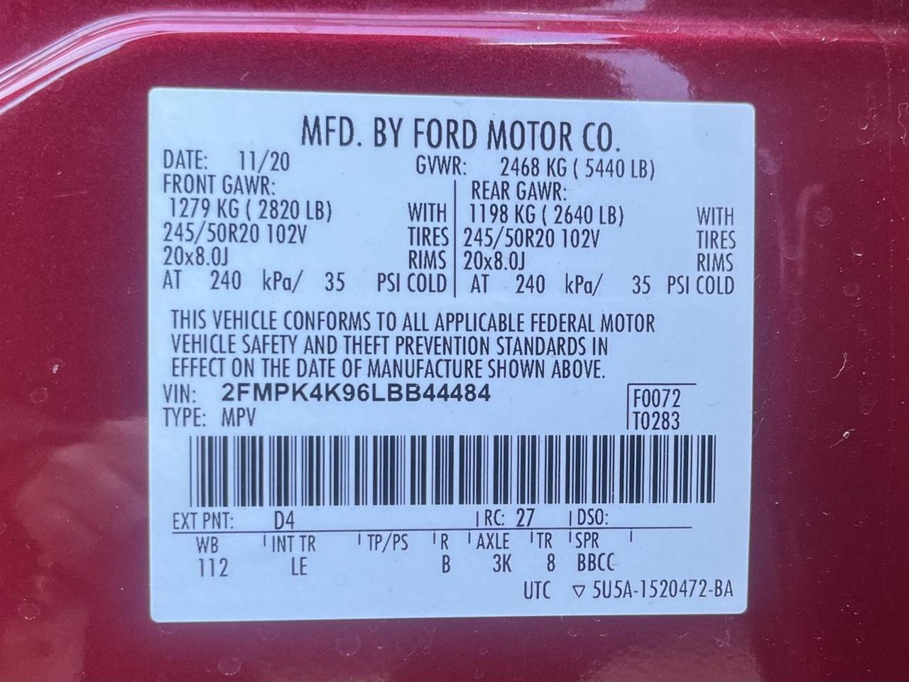 Ford Edge Titanium AWD 2020