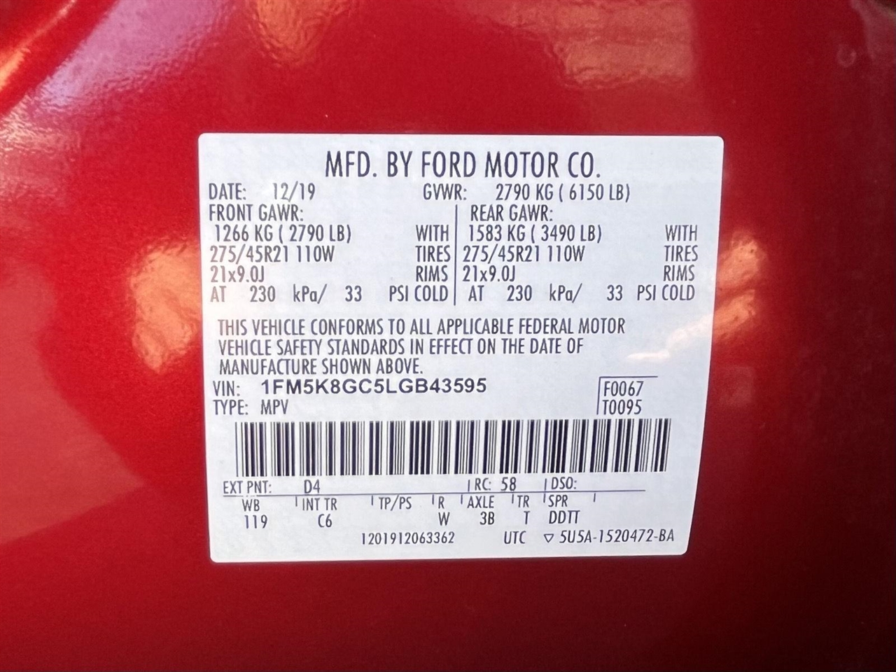 Ford Explorer ST AWD 2020