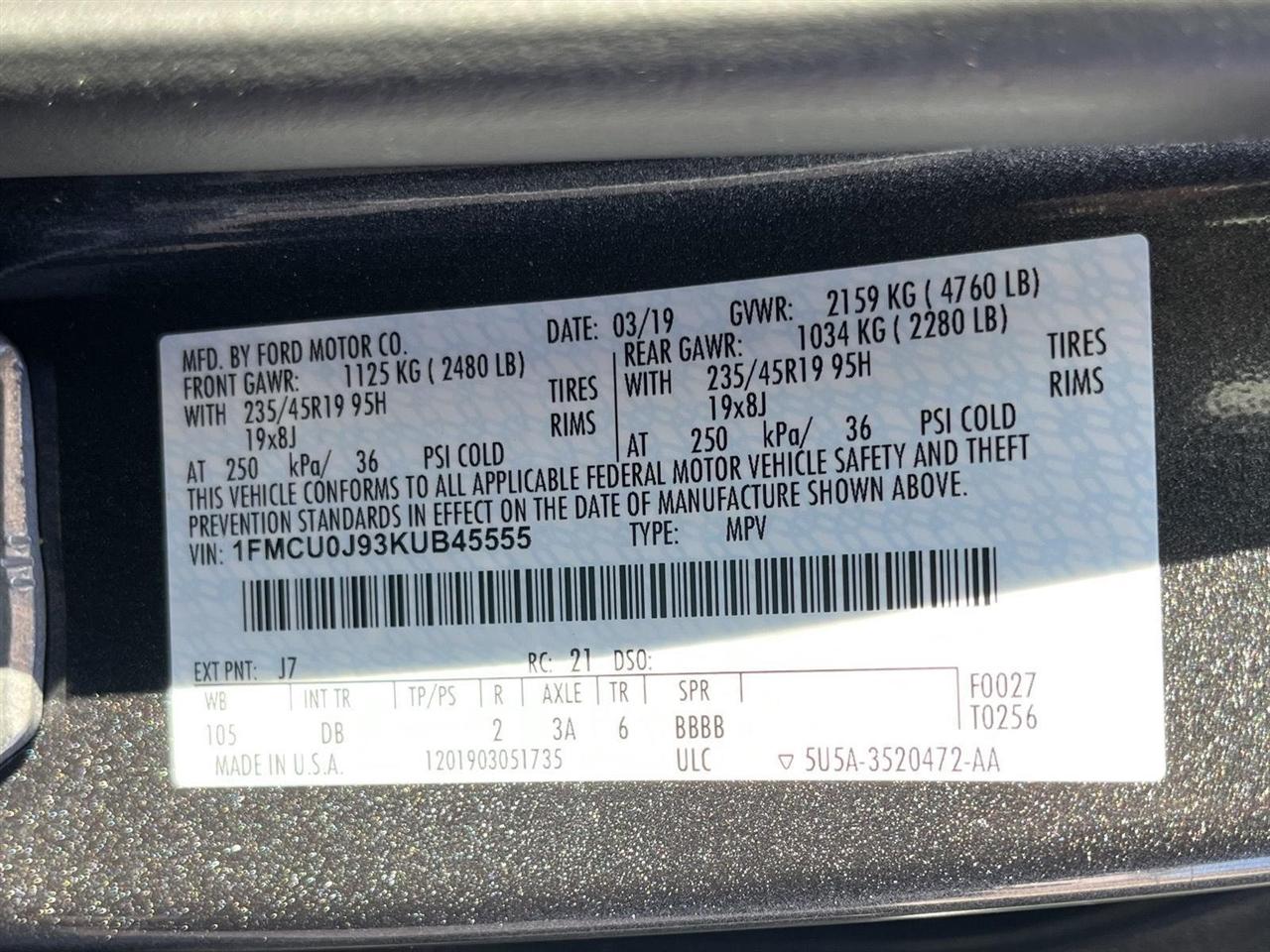 Ford Escape Titanium FWD 2019