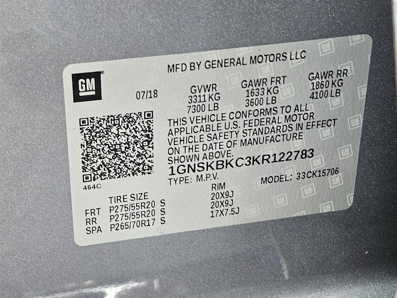 Chevrolet Tahoe LT 4WD 2019