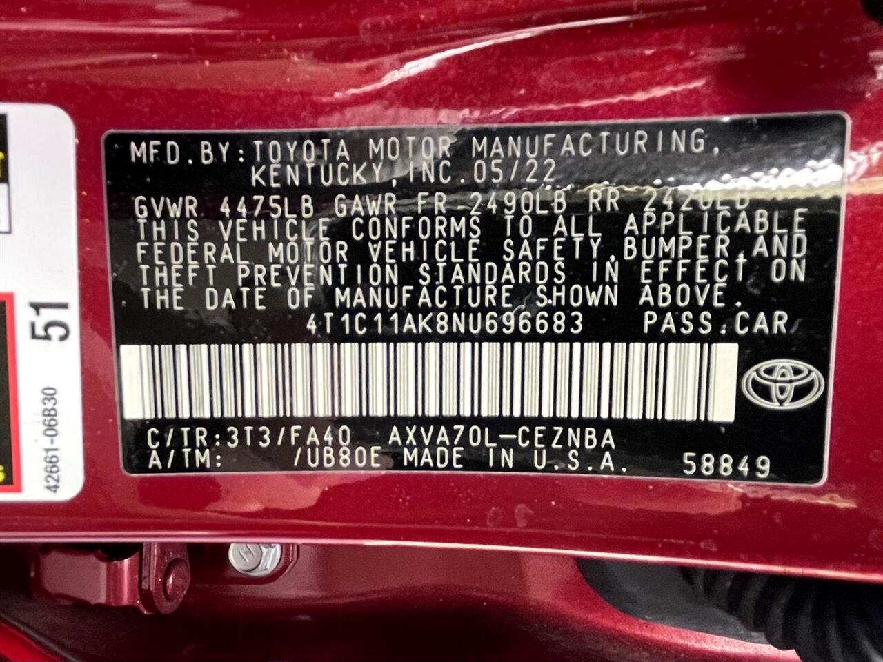 Toyota Camry LE 2022