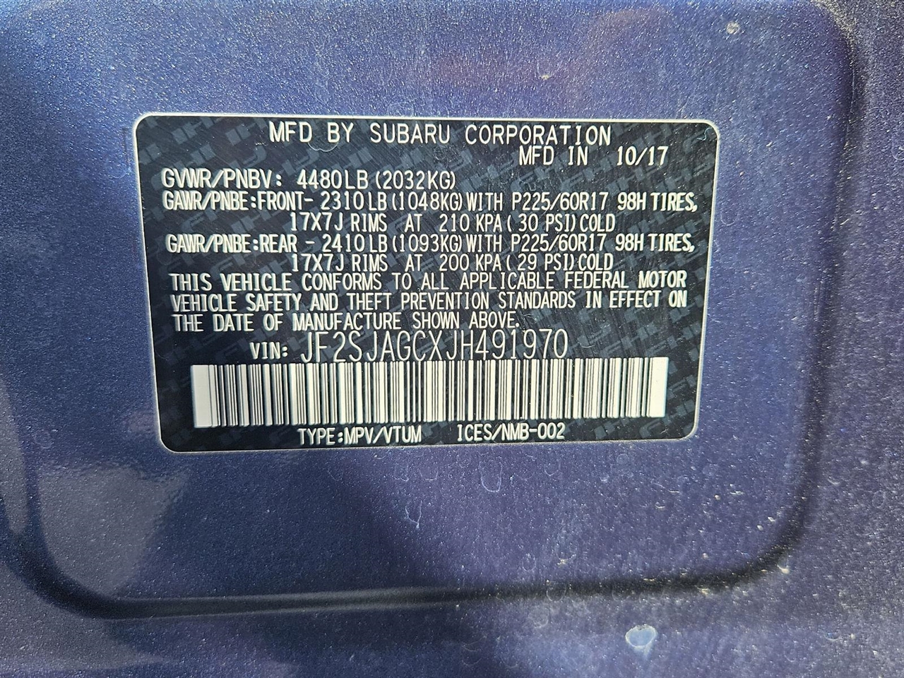 Subaru Forester 2.5i Premium PZEV CVT 2018