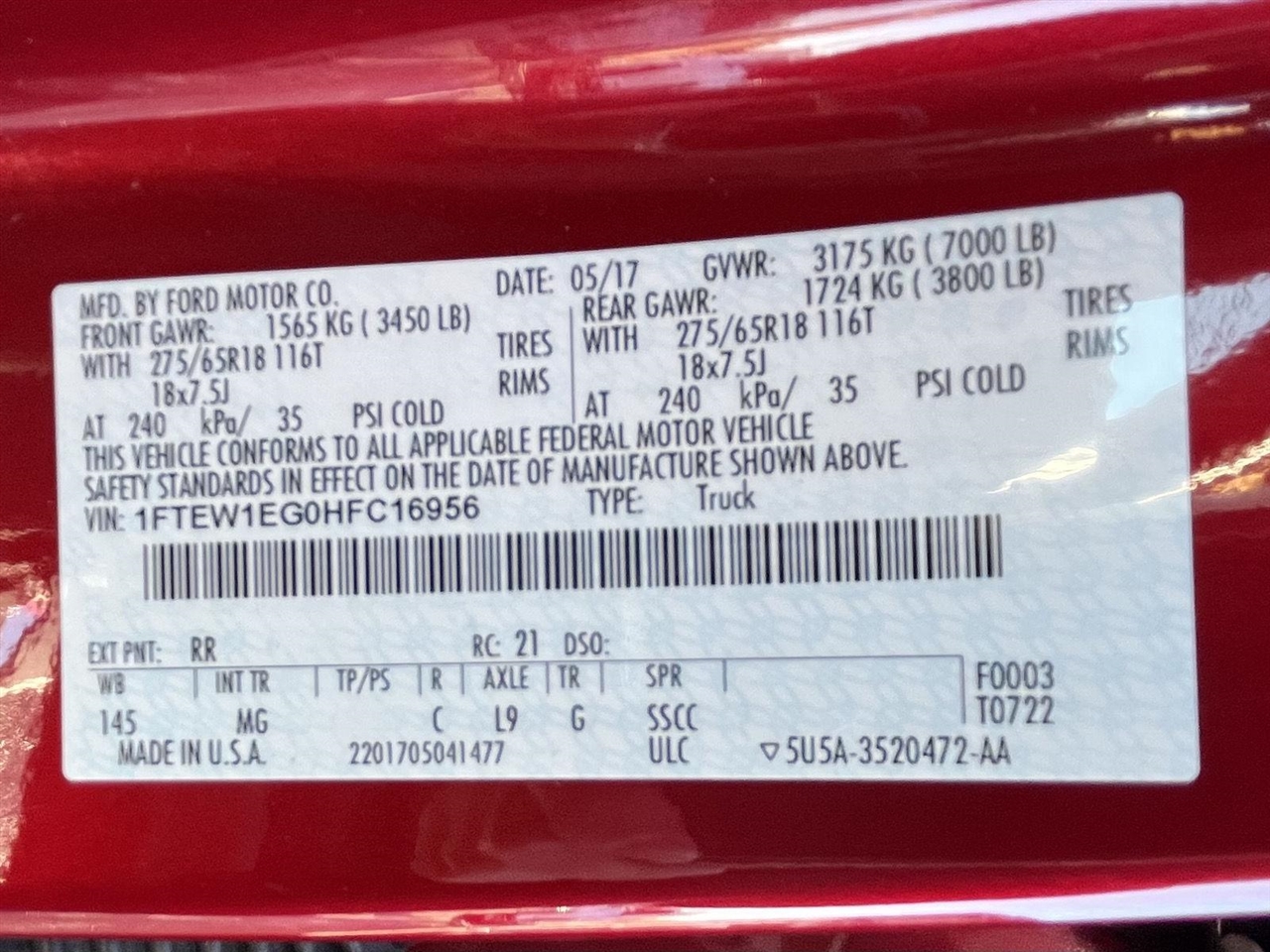 Ford F-150 XLT SuperCrew 4WD 2017