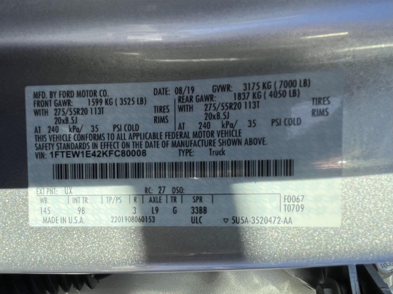 Ford F-150 Platinum SuperCrew 5.5-ft. Bed 4WD 2019