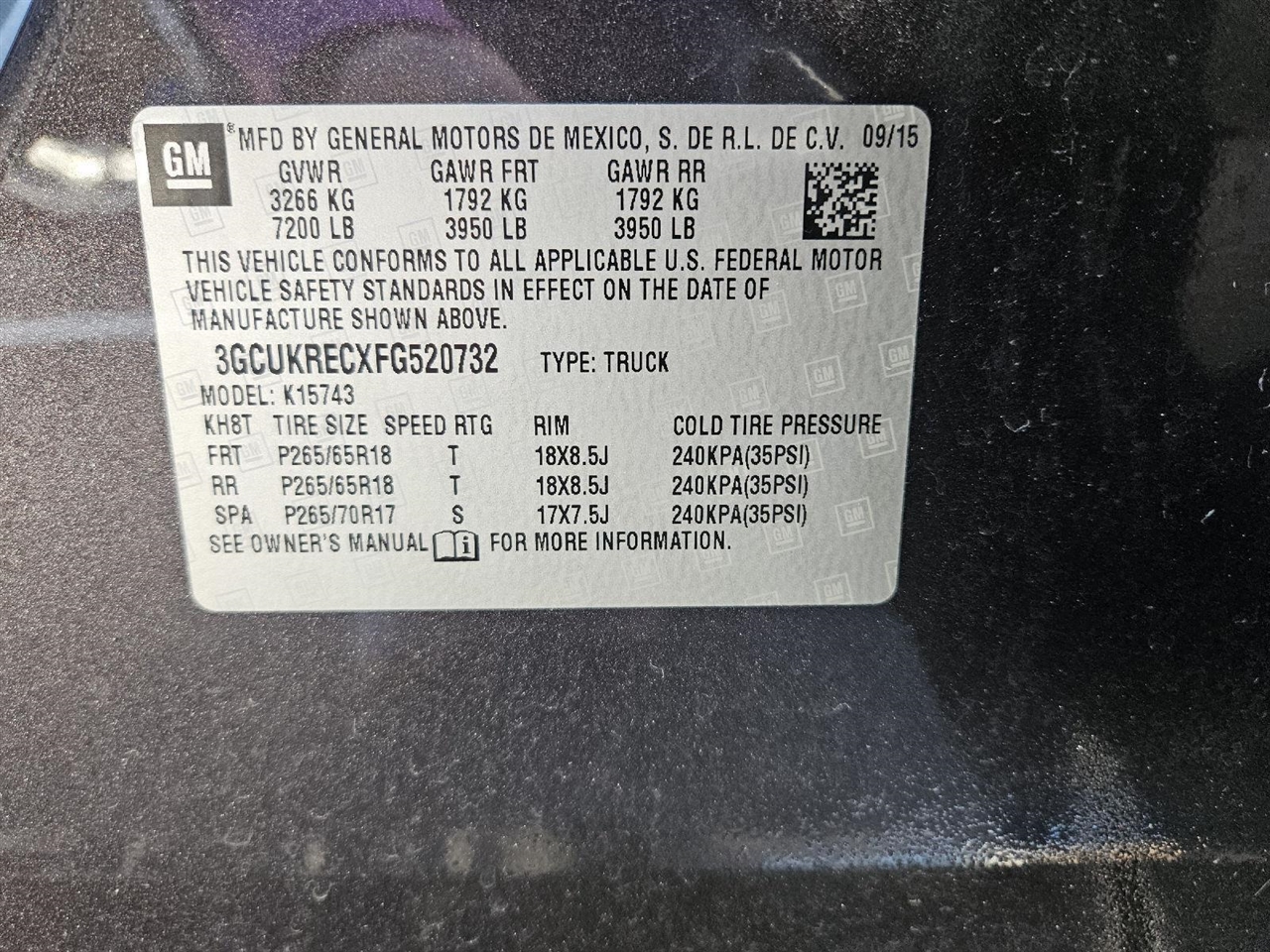 Chevrolet Silverado 1500 LT Crew Cab 4WD 2015