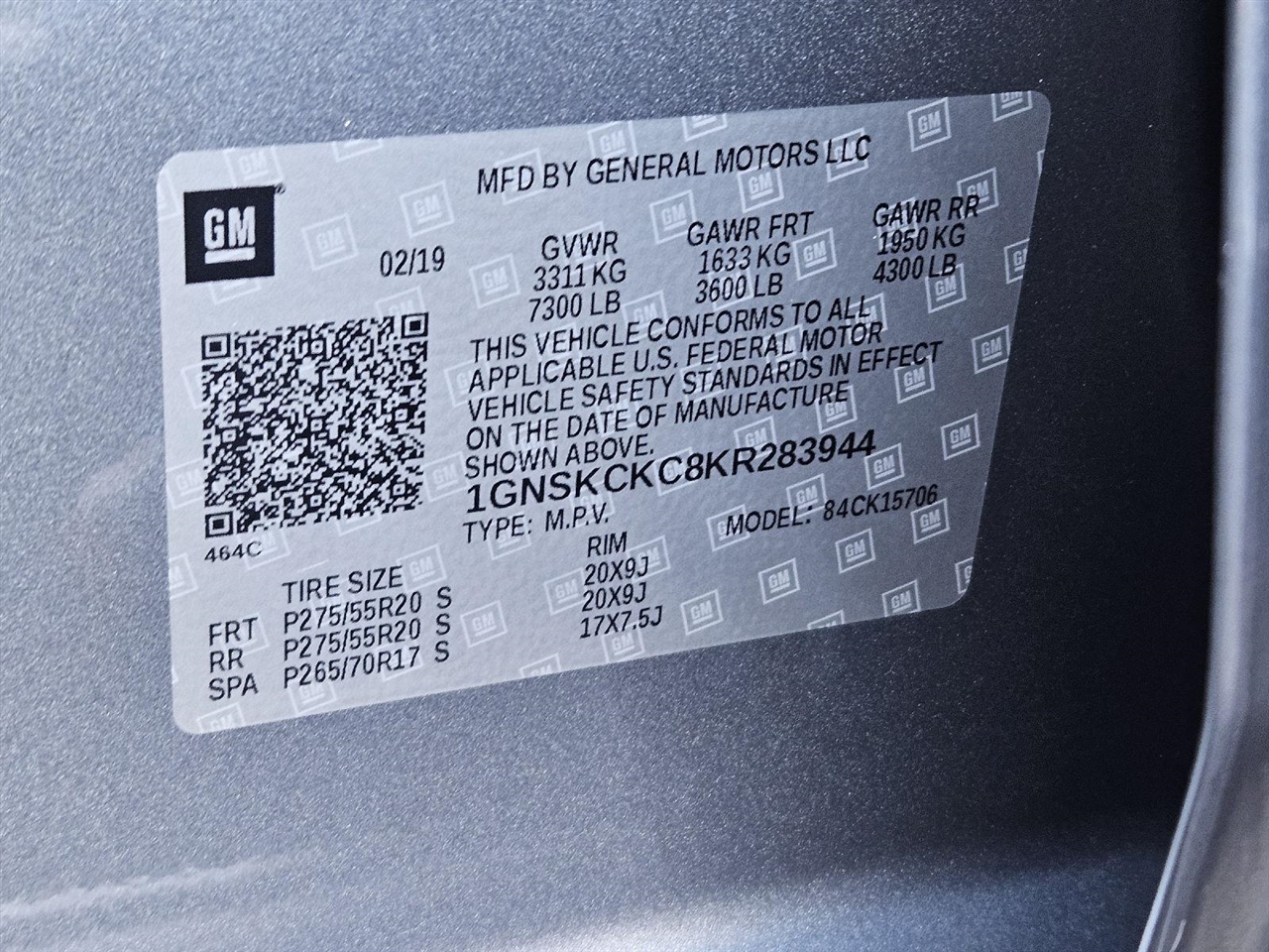 Chevrolet Tahoe Premier 4WD 2019