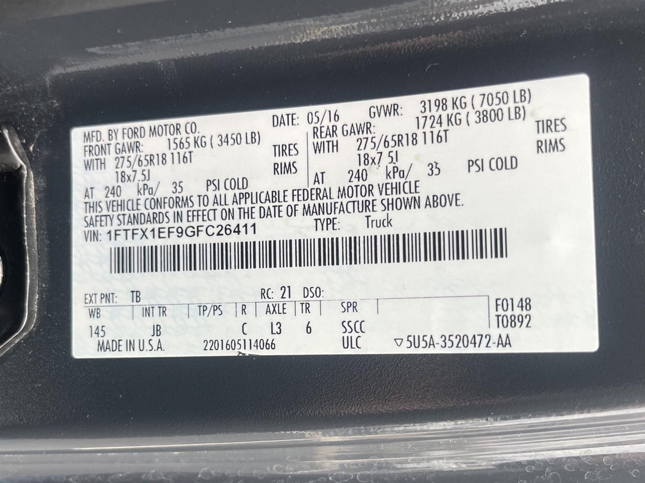 Ford F-150 Lariat SuperCab 8-ft. 4WD 2016