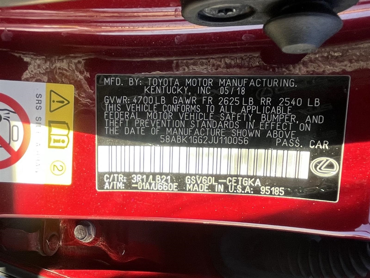 Lexus ES 350 Sedan 2018