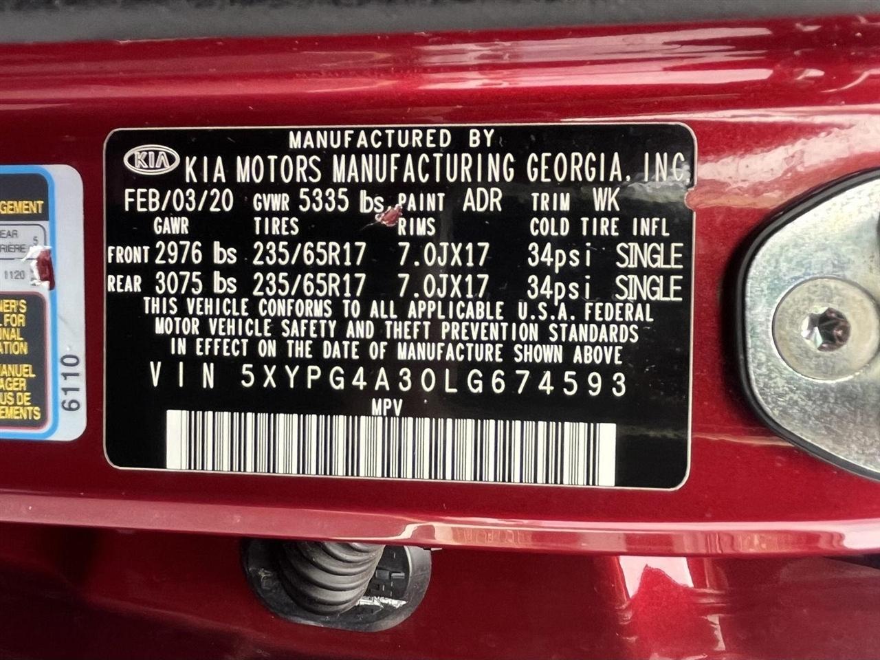 Kia Sorento LX 2WD 2020