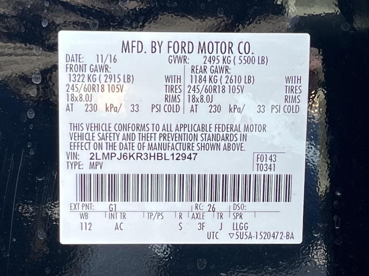 Lincoln MKX Select 2017