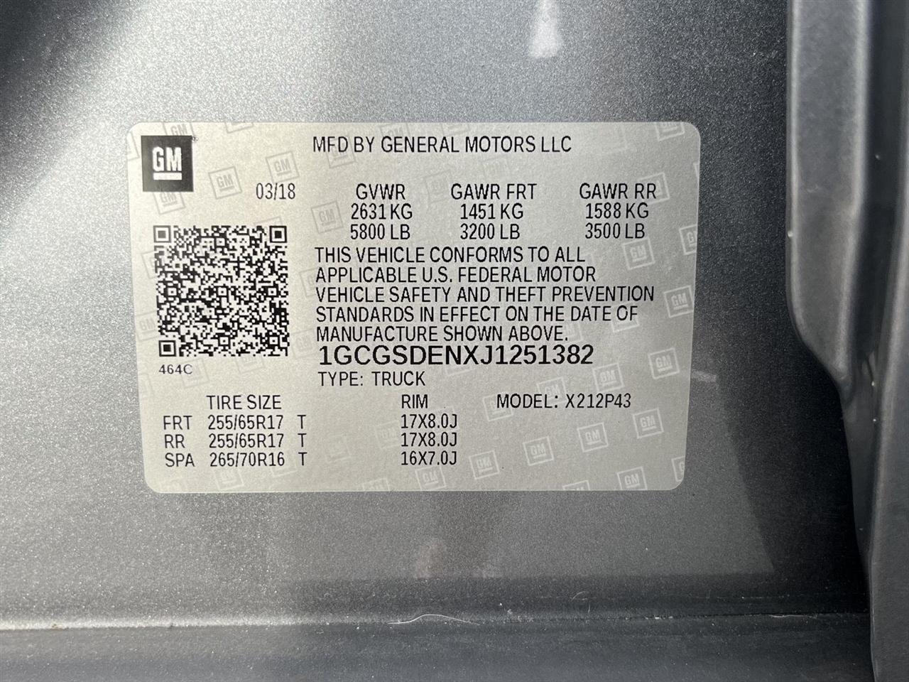 Chevrolet Colorado Z71 Crew Cab 2WD Short Box 2018