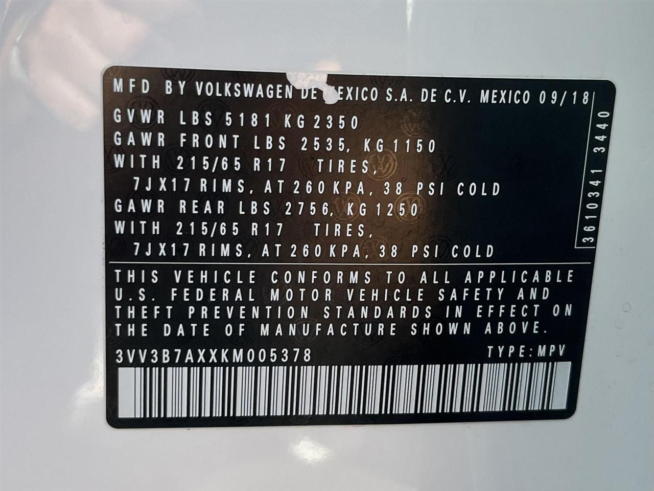 Volkswagen Tiguan SE 2019