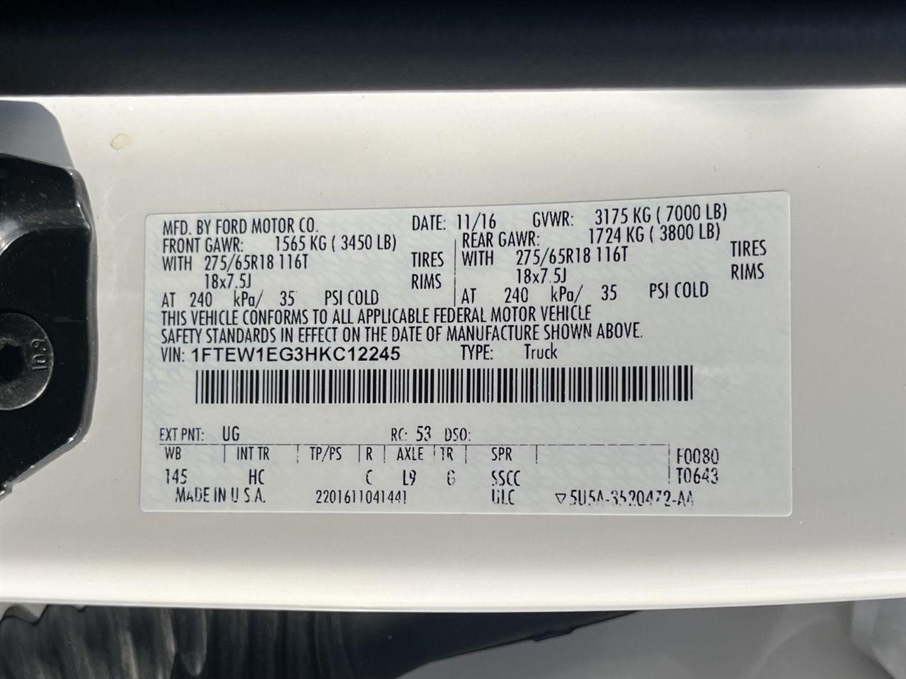 Ford F-150 Lariat SuperCrew 4WD 2017