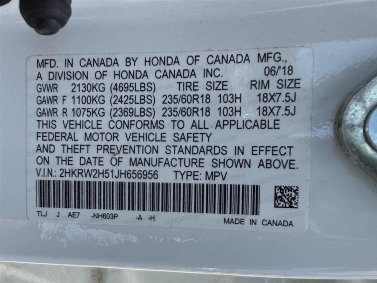 Honda CR-V EX AWD 2018