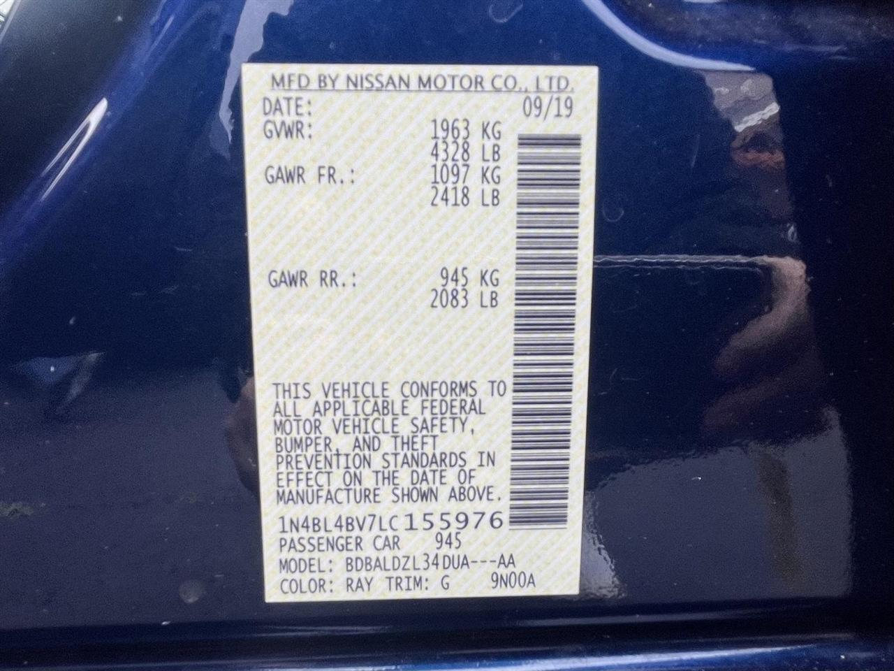 Nissan Altima 2.5 S 2020