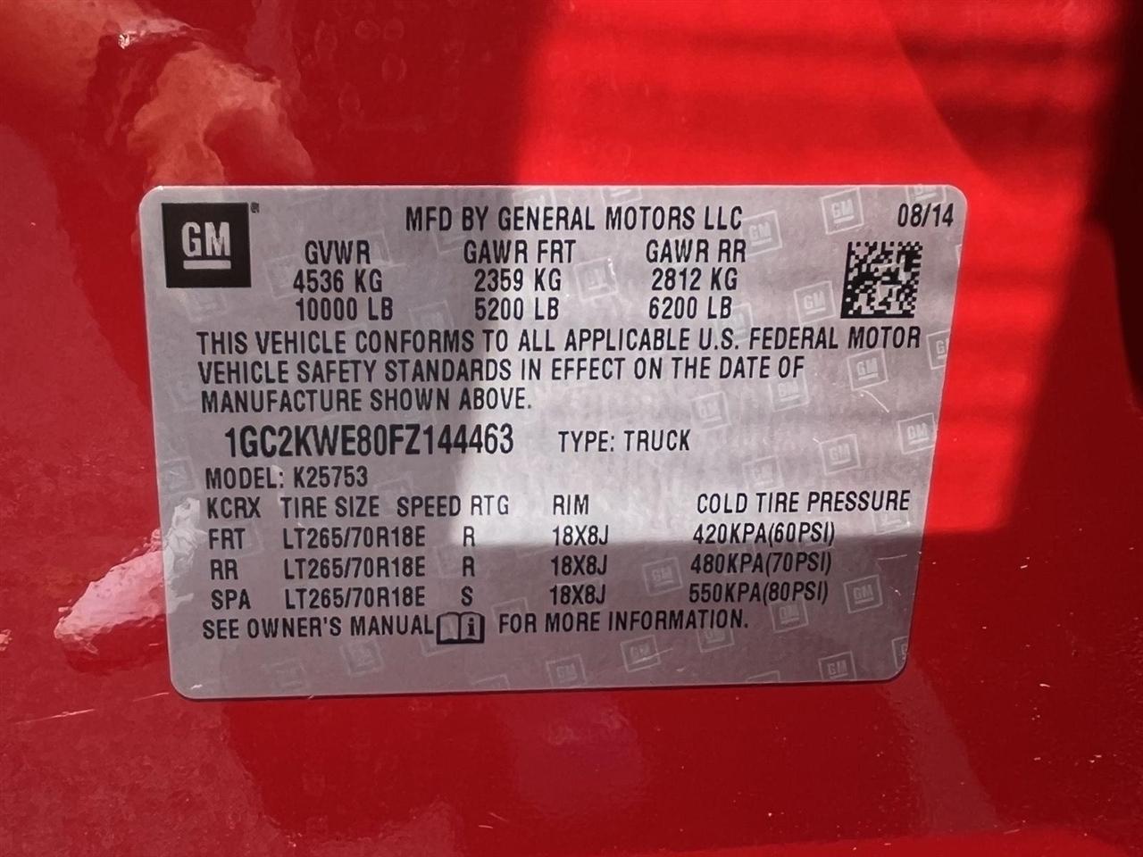 Chevrolet Silverado 2500HD LTZ Double Cab 4WD 2015