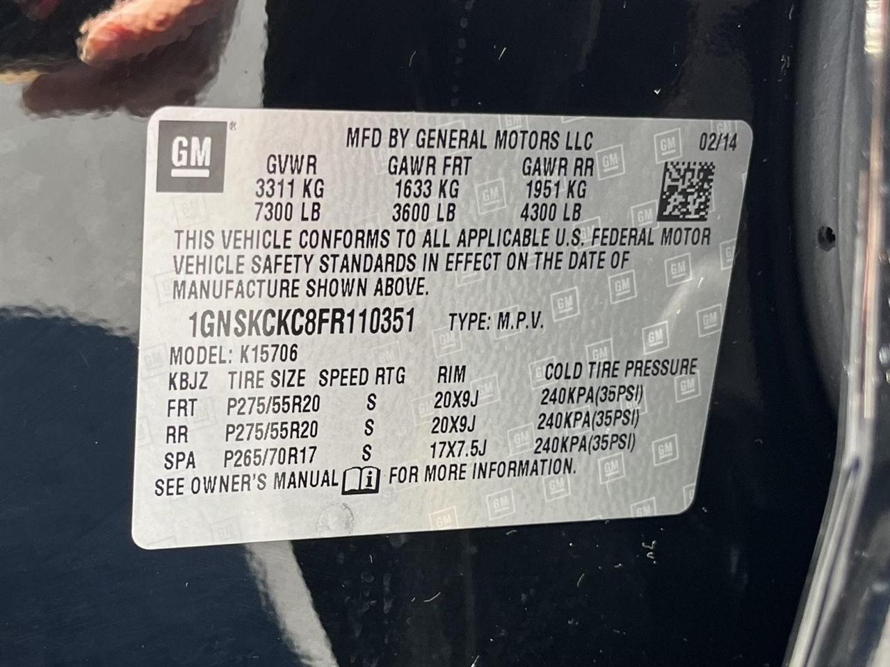Chevrolet Tahoe LTZ 4WD 2015