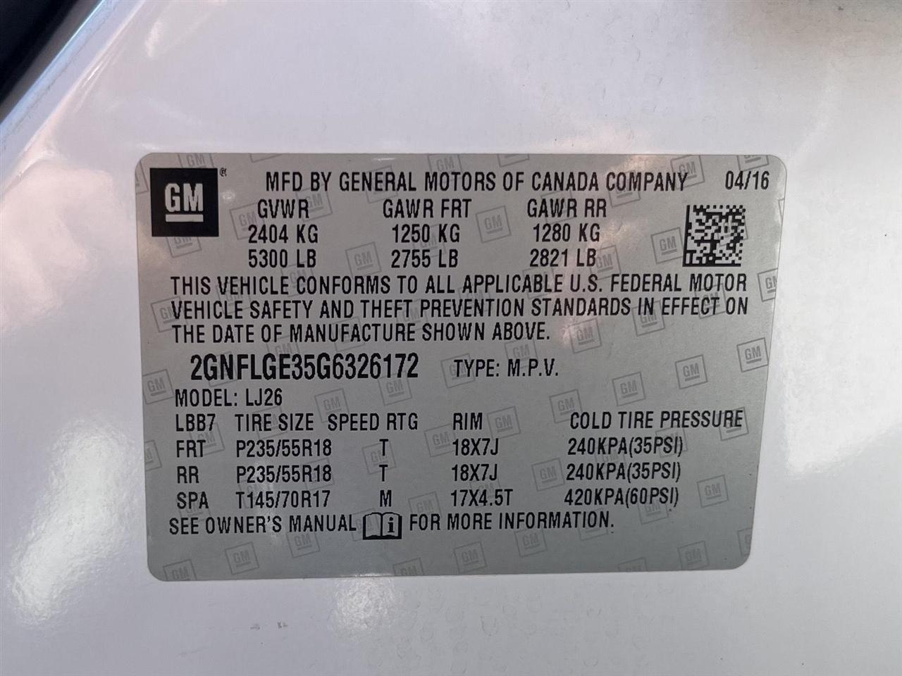 Chevrolet Equinox LTZ AWD 2016