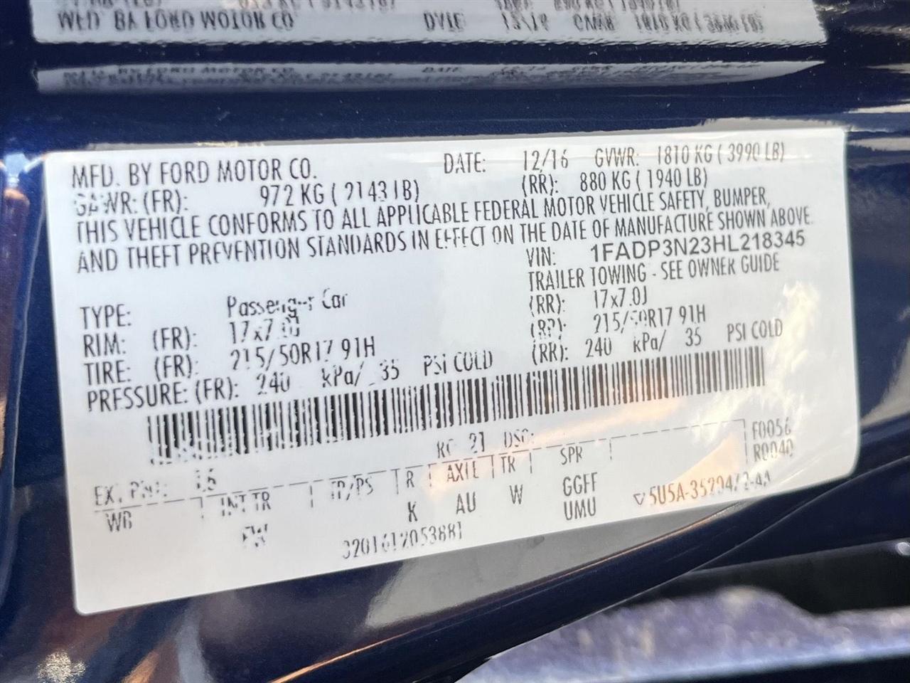 Ford Focus Titanium Hatch 2017