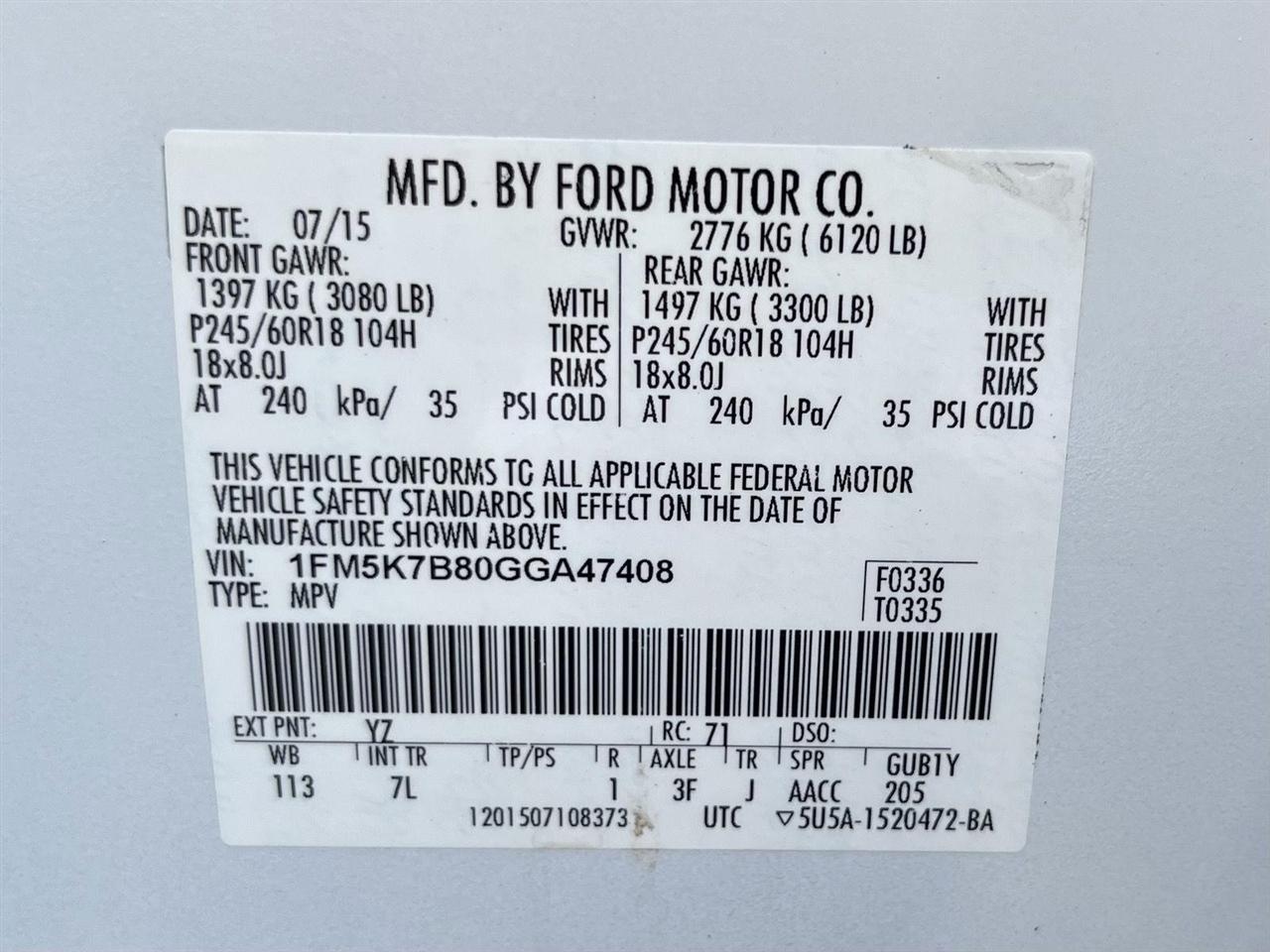 Ford Explorer Base FWD 2016