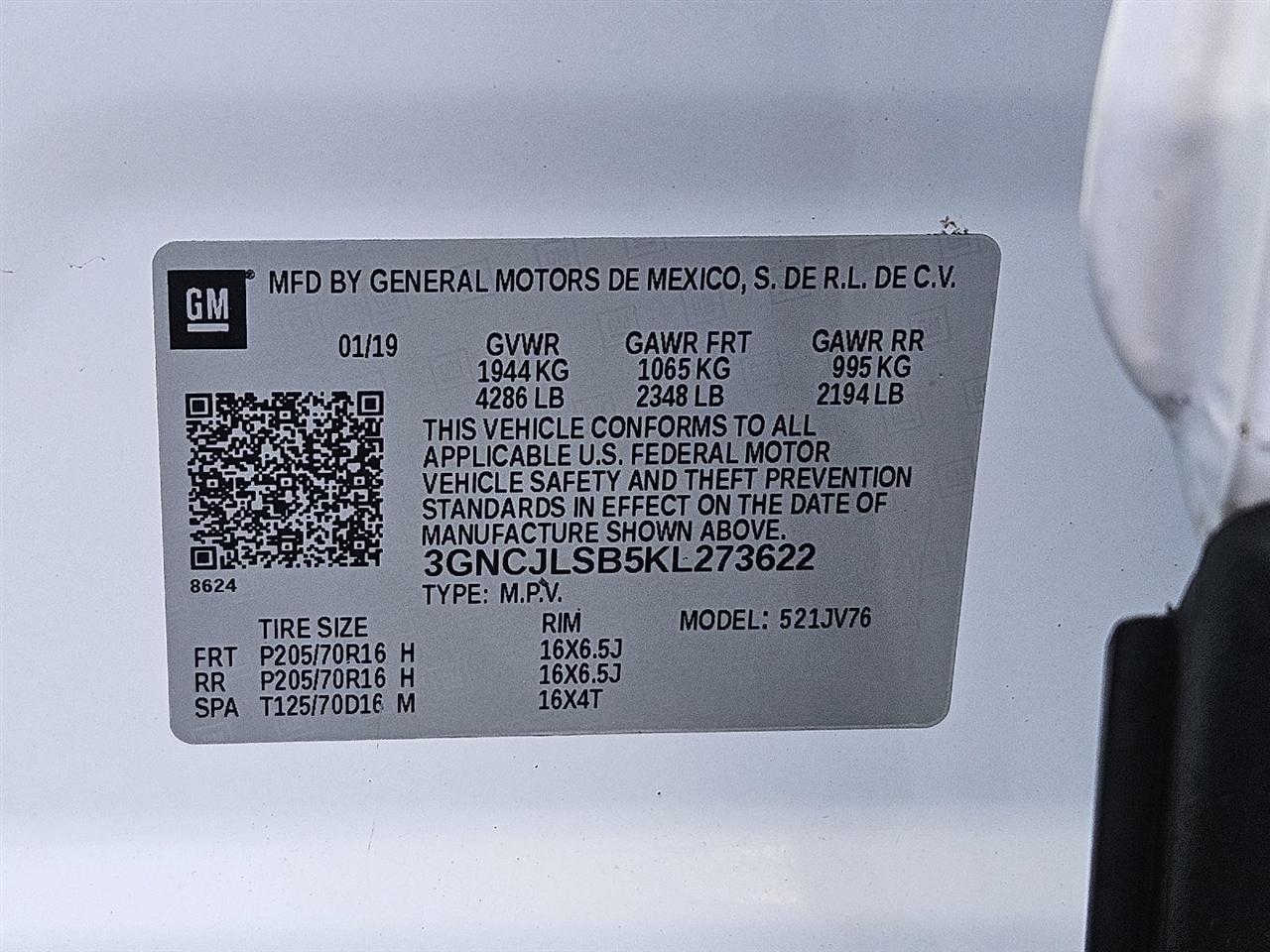 Chevrolet Trax LT FWD 2019