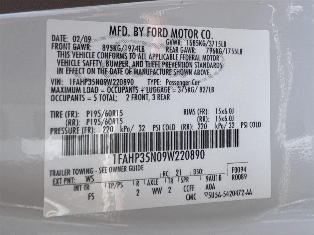 Ford Focus SE Sedan 2009