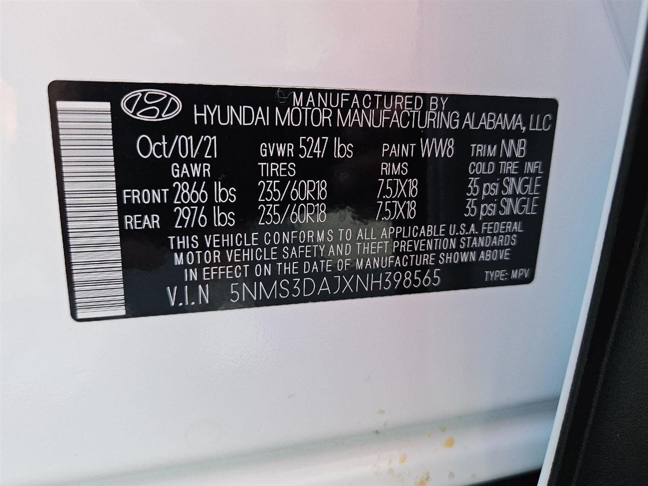 Hyundai Santa Fe SEL AWC w/Premium Package 2022