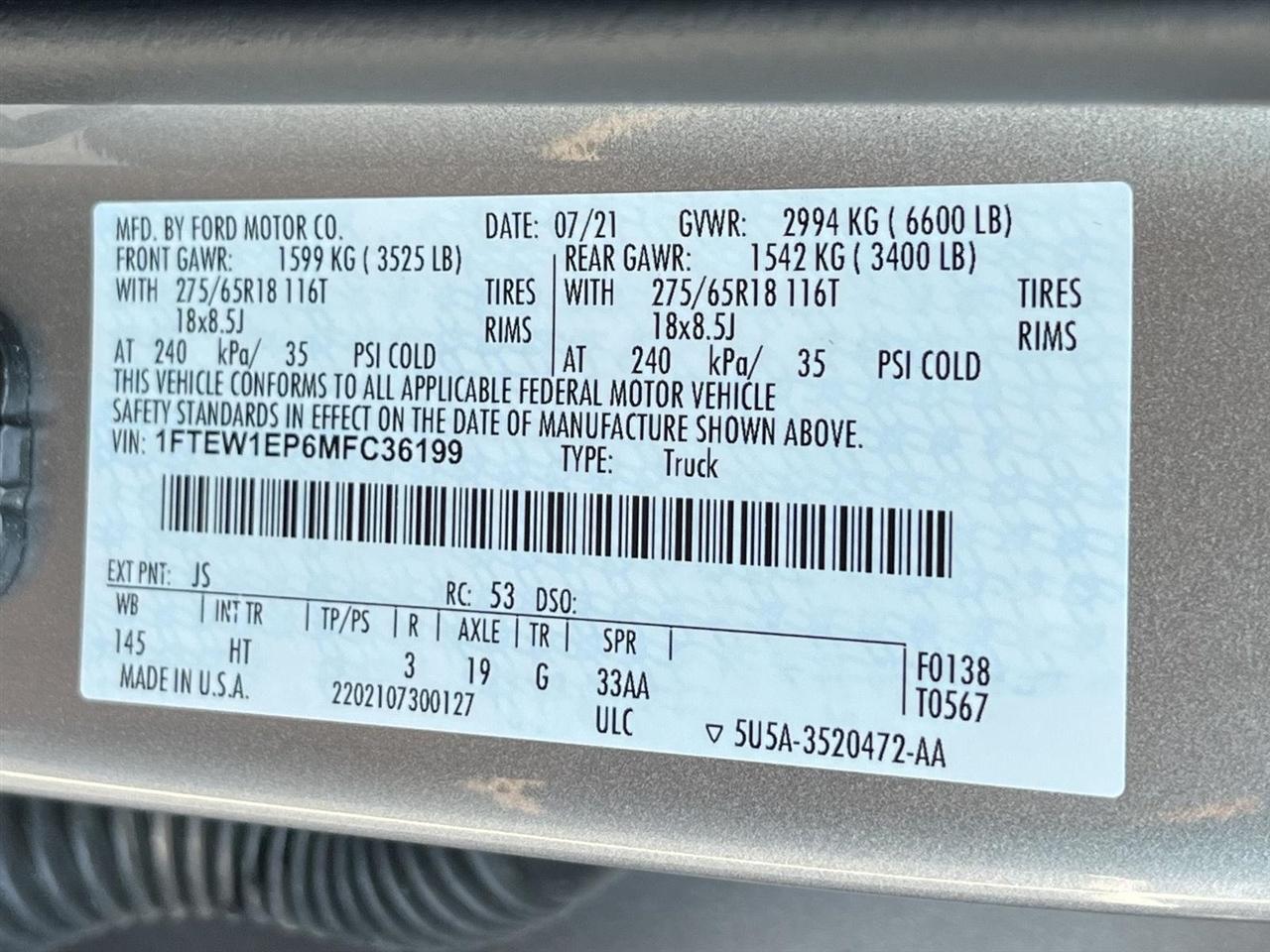 Ford F-150 Lariat SuperCrew 5.5-ft. Bed 4WD 2021