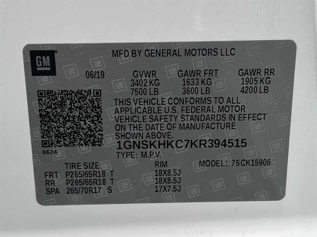 Chevrolet Suburban LT 4WD 2019