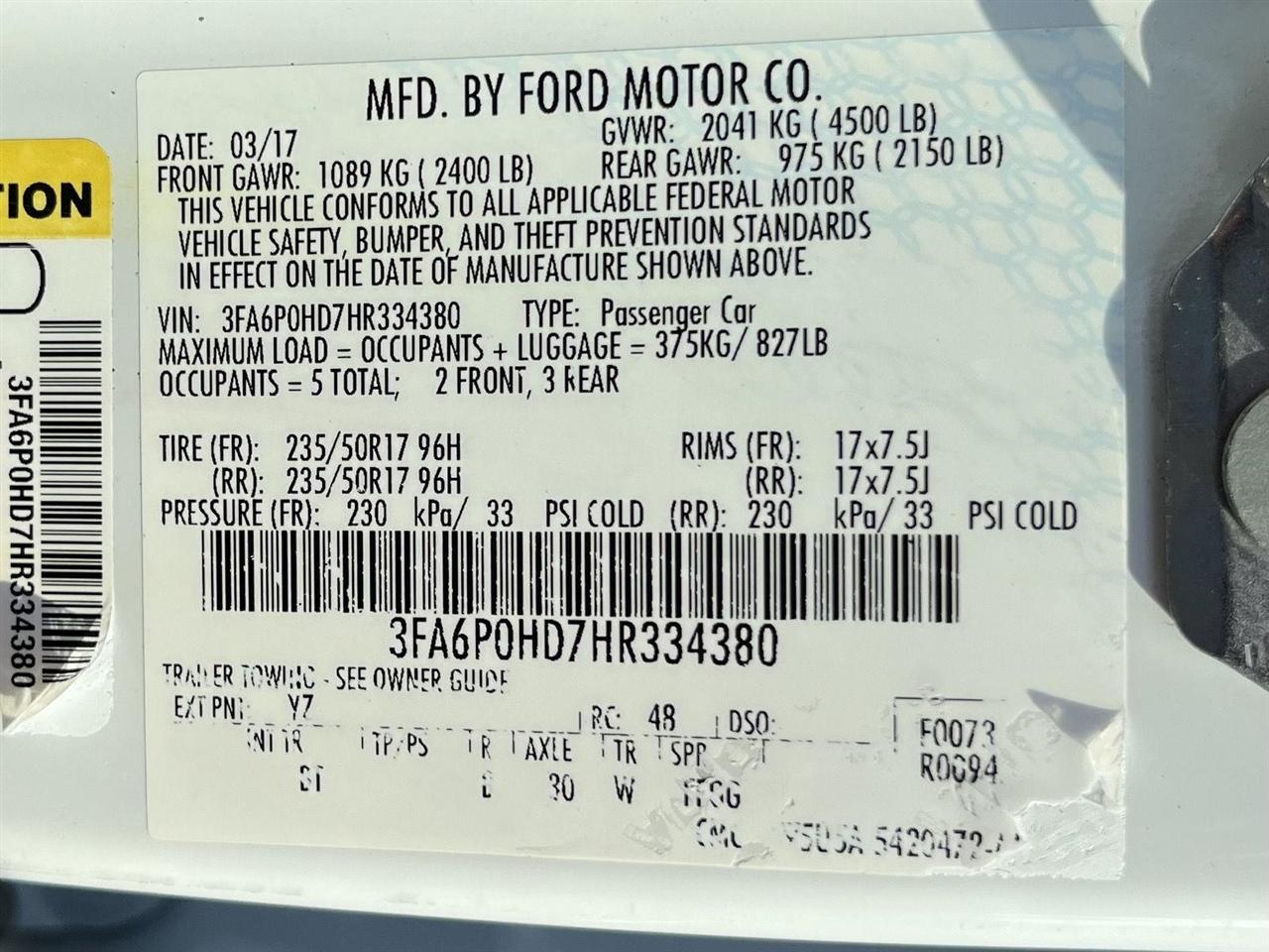 Ford Fusion SE 2017
