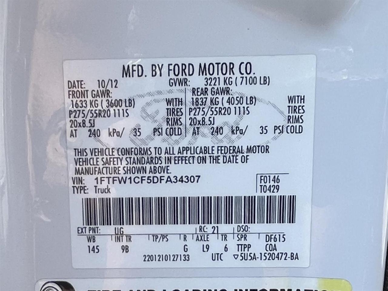 Ford F-150 Platinum SuperCrew 5.5-ft. Bed 2WD 2013