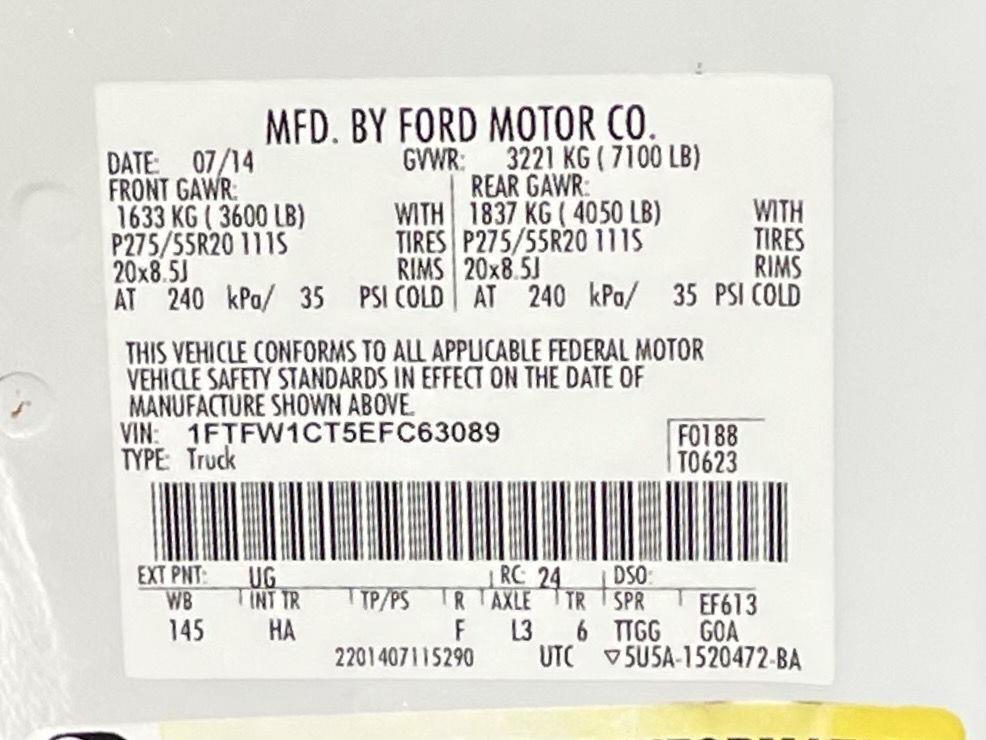 Ford F-150 Lariat SuperCrew 5.5-ft. Bed 2WD 2014