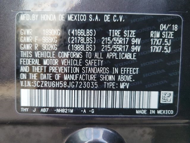 Honda HR-V EX AWD CVT 2018