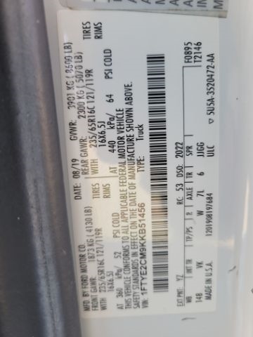 Ford Transit Van T-150 148" Med Rf 8600 GVWR Sliding RH Dr 2019