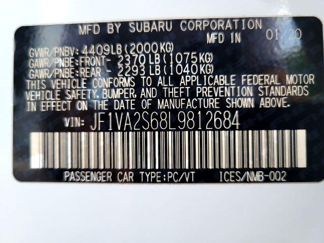 Subaru WRX STI Manual 2020 Subaru WRX STI Manual 2020