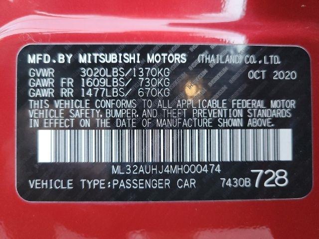 Mitsubishi Mirage Carbonite Edition CVT 2021