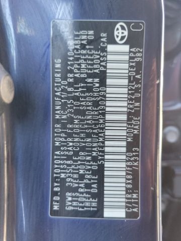 Toyota Corolla LE CVT (Natl) 2021