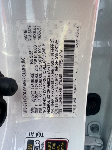 Honda CR-V AWD 5dr LX 2016