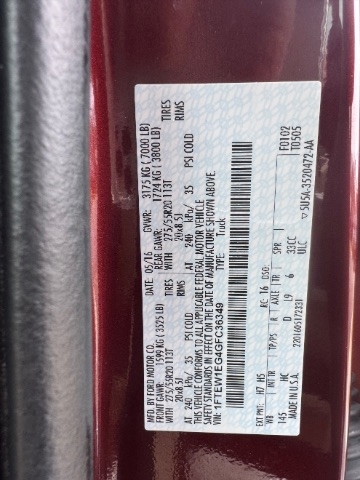 Ford F-150 4WD SuperCrew 145" King Ranch 2016