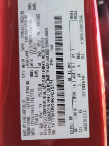 Ford F-150 Raptor 4WD SuperCrew 5.5' Box 2019