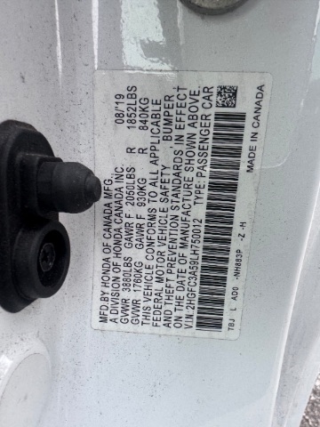 Honda Civic Si Coupe Manual w/Summer Tires 2020