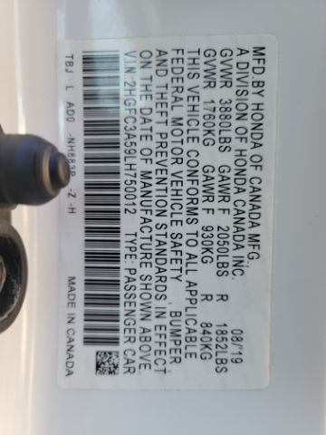 Honda Civic Si Coupe Manual w/Summer Tires 2020