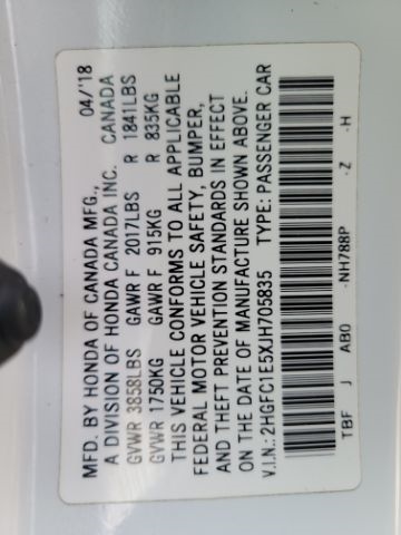 Honda Civic Si Sedan Manual 2018