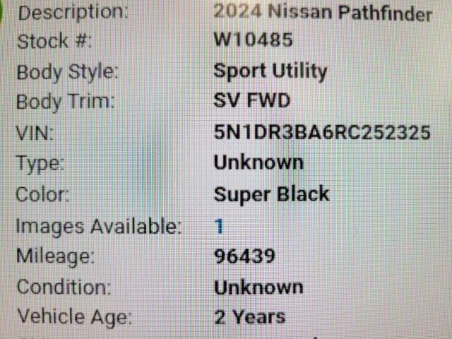 Nissan Pathfinder SV 2WD 2024